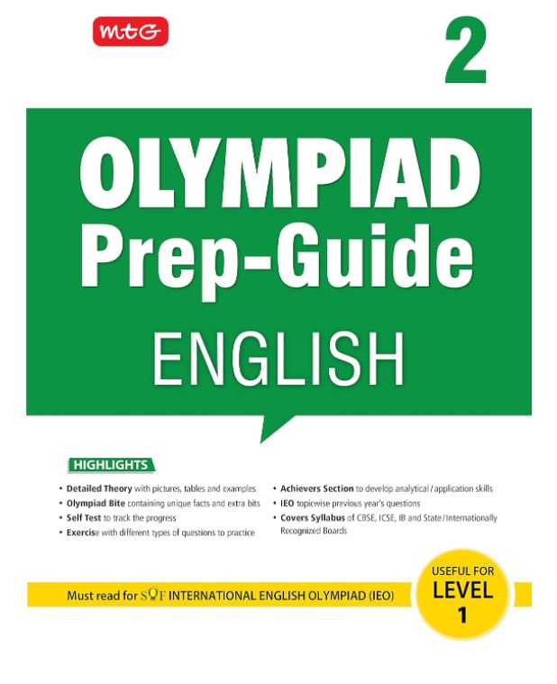 MTG Olympiad Prep-Guide English Class 2 - Detailed Theory, Self Test with IEO Chapterwise Previous Year Question Paper For SOF 2023-24 Exam
